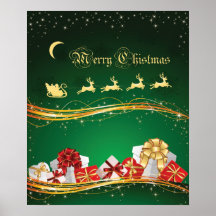 Jul Hälsning med Jultomten och renar