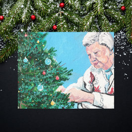 Jul hälsning NANNY/GRAMMY Vintage Art Canvastryck