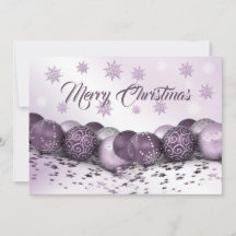 Jul Hälsning Rosa Lila Ornament Snöflingor