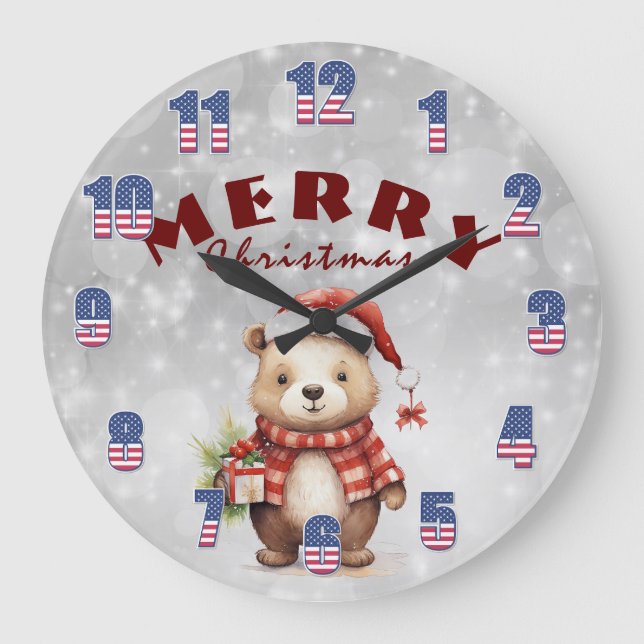 Jul hälsning stor klocka (Framsida)