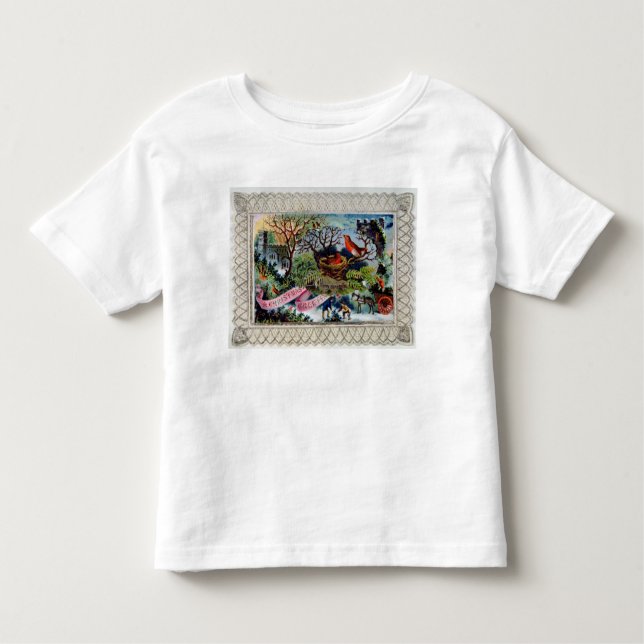 Jul hälsning, Victorianvykort Tee Shirt (Framsida)