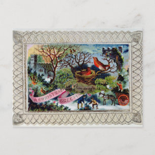 Jul Hälsning, Viktorianvykort Helg Vykort