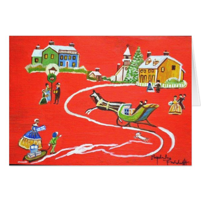 Jul Hälsningskort (Framsidan Horizontal)