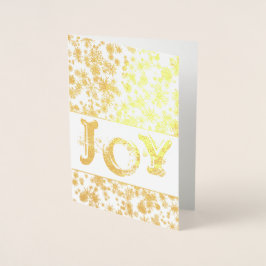 Jul-hälsningskort för guldblomma folierat kort