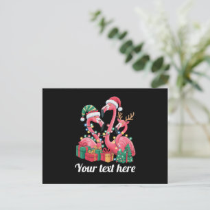 Jul Handflatan Flamingo Personlig Julafton Ljus Helg Vykort
