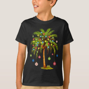 Jul Handflatan Träd Light Hawaiian Tropical Julaft T Shirt