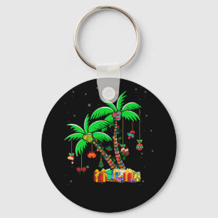 Jul Handflatan Träd Tropical Julafton Coconut Ljus Nyckelring