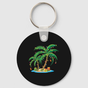 Jul Handflatan Träd Tropical Julafton Gift Coconut Nyckelring