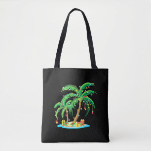 Jul Handflatan Träd Tropical Julafton Gift Coconut Tygkasse
