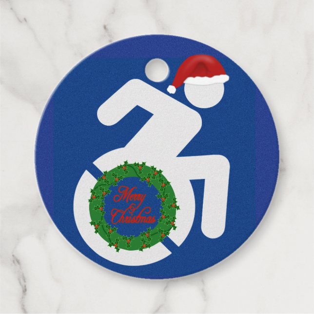 Jul handikappad gåvor etiketter (Framsida)