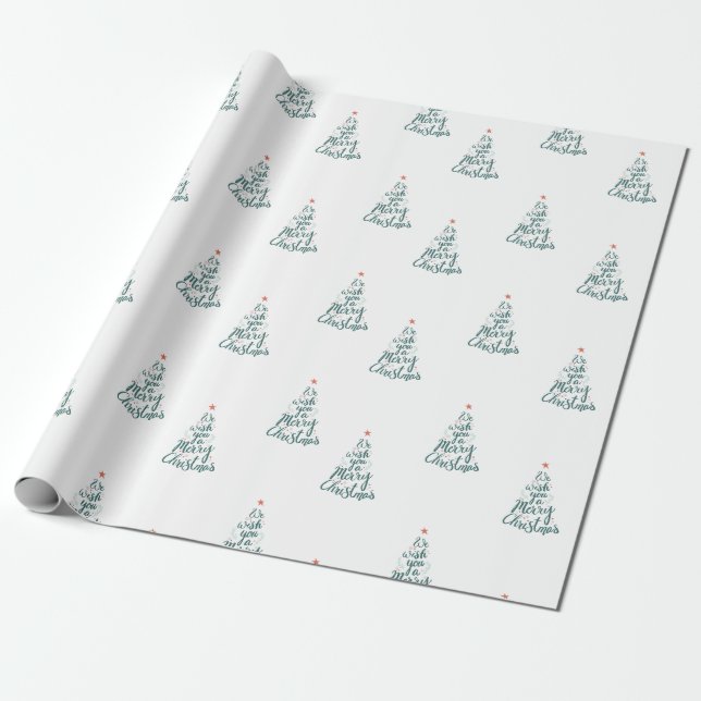 Jul Handritad Script Presentpapper (Utrullad)