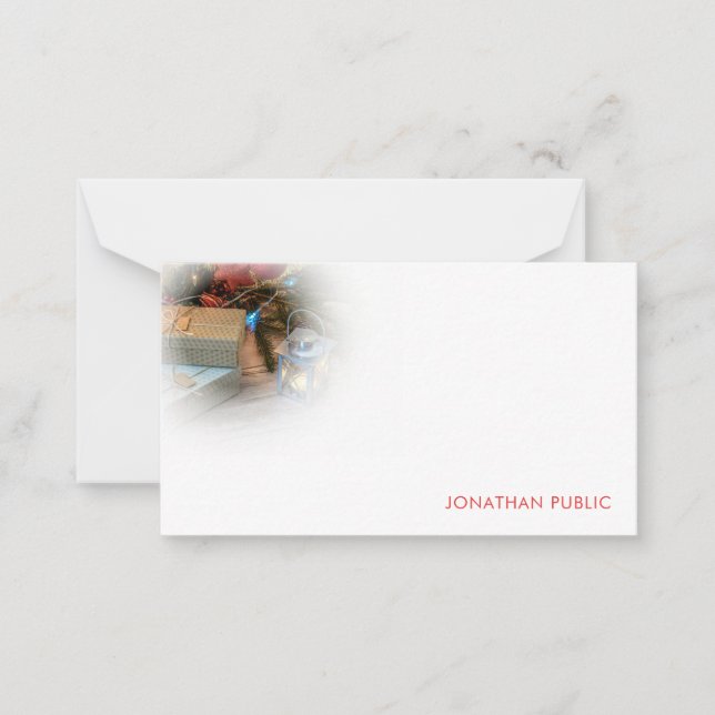 Jul Handskriven Skrift Monogram Elegant Mall (Framsida)