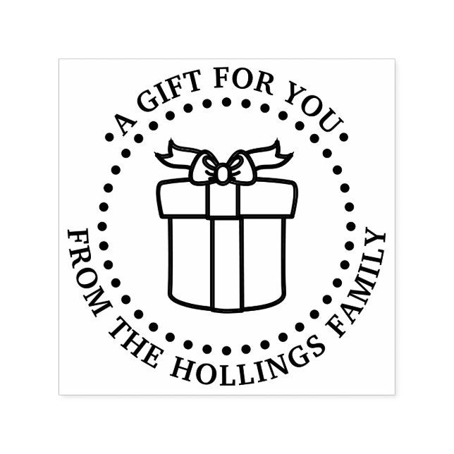 Jul Hanukkah Birthday Gift för dig #2 Självfärgande Stämpel (Design)