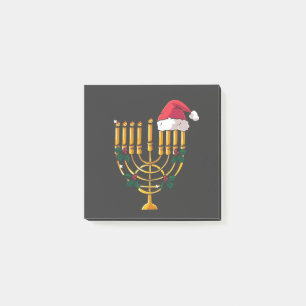 Jul Hanukkah Judisk Tomte Menorah Post-it Block