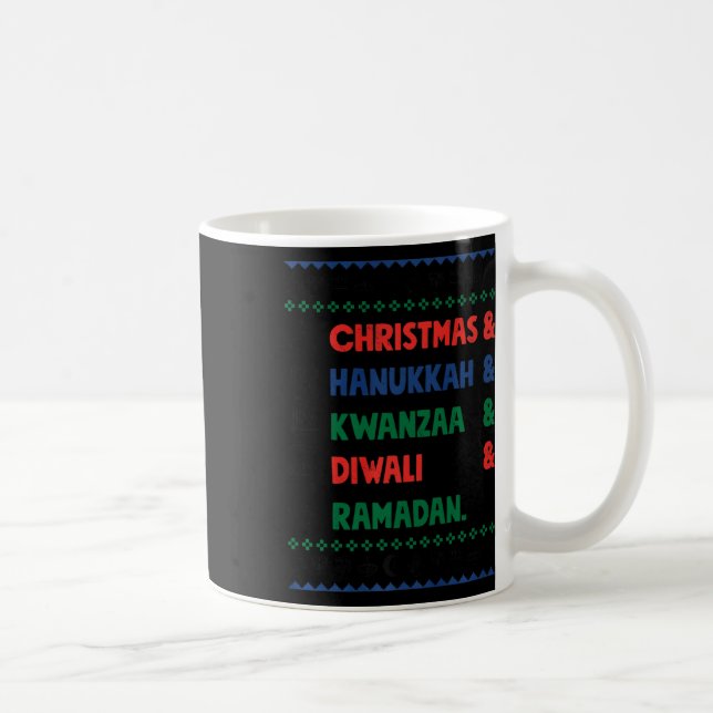 Jul Hanukkah Kwanzaa Diwali Ramadan Funny Ug Kaffemugg (Höger)