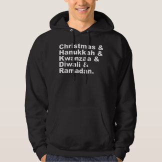 Jul Hanukkah Kwanzaa Diwali Ramadan Helgdag Hoodie