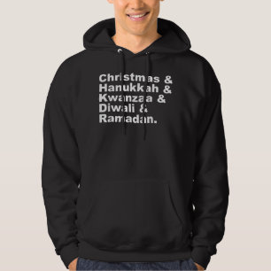Jul Hanukkah Kwanzaa Diwali Ramadan Helgdag Hoodie