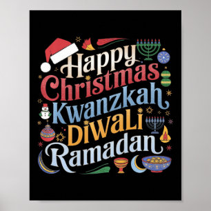 Jul Hanukkah Kwanzaa Diwali Ramadan Poster