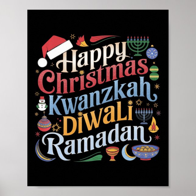 Jul Hanukkah Kwanzaa Diwali Ramadan Poster (Framsidan)