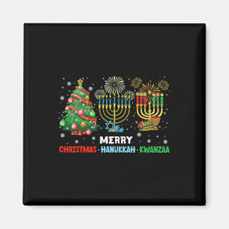Jul Hanukkah Kwanzaa Glad helg Matching Magnet