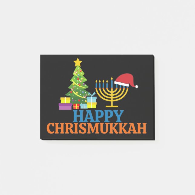 Jul-Hanukkah Lycklig Chrismukah Post-it Block (Framsida)