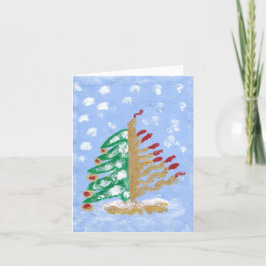 Jul/Hanukkah unik högtid Helgkort