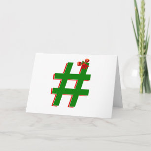 #Jul #HASHTAG - Hash Märkre Symbol Helgkort