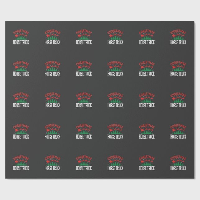 Jul Häst Lastbil Tomte Jultomte Presentpapper (Platt)