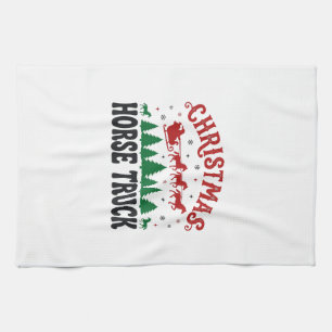 Jul Häst Lastbil Västerländsk Tomte Släd Design Kökshandduk