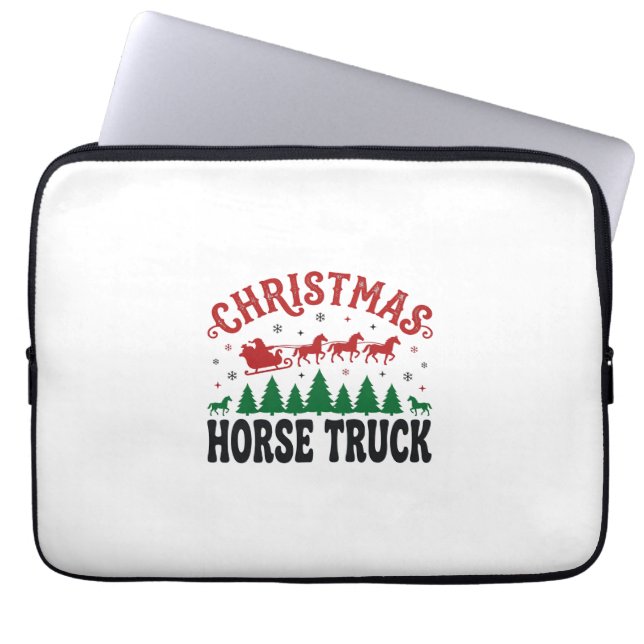 Jul Häst Lastbil Western Tomte Släd Design Laptop Fodral (Framsidan)