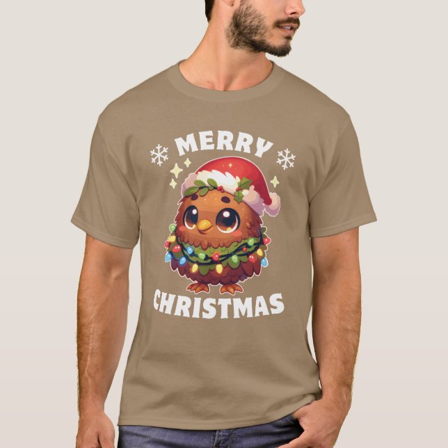 Jul Hat Jul Fairy Ljus Kiwi Vänner T Shirt (Framsida)