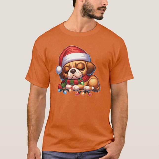 Jul Hat Jul Fairy Ljus Puggle T Shirt (Framsida)