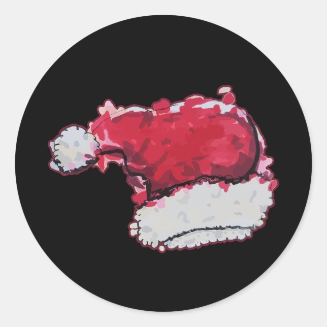 Jul Hat Runt Klistermärke (Framsida)