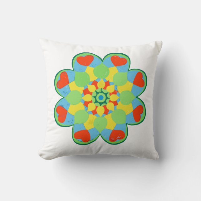 jul Heart Mandala Kudde (Framsida)