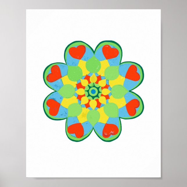 jul Heart Mandala Poster (Framsidan)