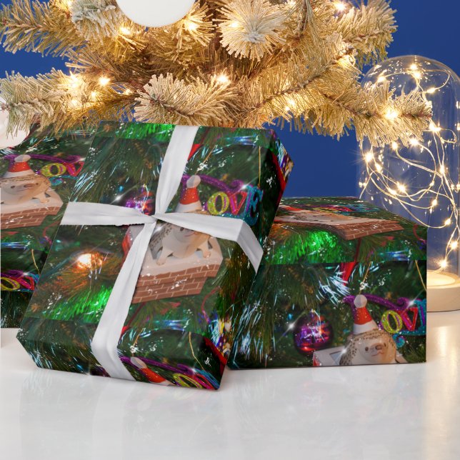 Jul Hedgehog på Träd Presentpapper (Helgdagar)