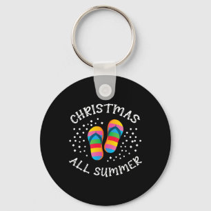 Jul hela sommaren Santa Beach Flinflip flops, somm Nyckelring