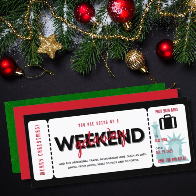 Jul Helg Getaway Gift Voucher Biljett (Skapare uppladdad)