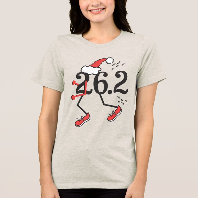 Jul Helgdag 26.2 © Funny Marathon Springer T Shirt (Framsida)