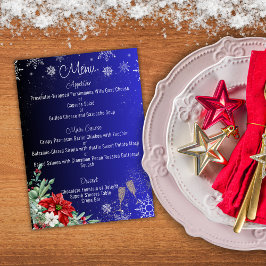 Jul - Helgdag 4,5 tum x 6,25 tum Bröllop Menu Meny