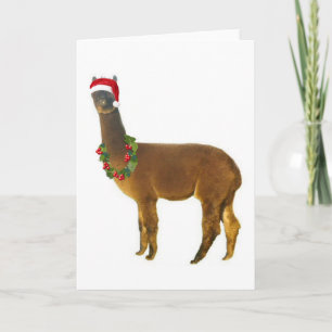Jul Helgdag Alpaca Helgkort