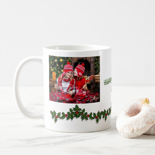 Jul-Helgdag Anpassad fotokaffe Mugg (Med munk)