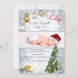 Jul Helgdag Baby i månaden Inbjudningar