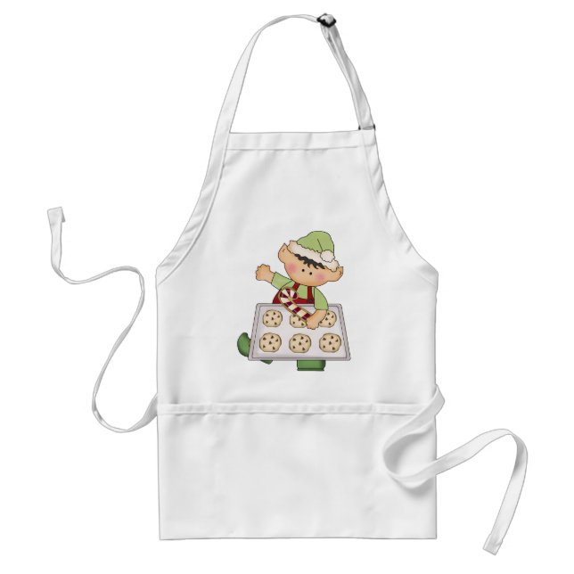 Jul Helgdag Baking Elf apron Förkläde (Framsidan)
