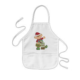 Jul Helgdag Baking Elf-barn apron Barnförkläde