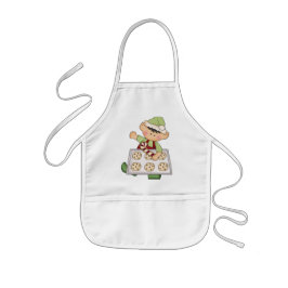 Jul Helgdag Baking Elf-barn apron Barnförkläde