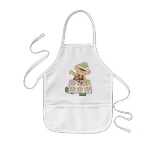Jul Helgdag Baking Elf-barn apron Barnförkläde