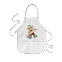 Jul Helgdag Baking Elf-barn apron Barnförkläde