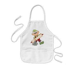 Jul Helgdag Baking Elf-barn apron Barnförkläde