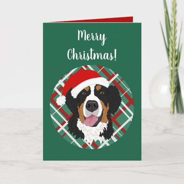 Jul Helgdag Bernese Mountain Hund Kort (Framsida)